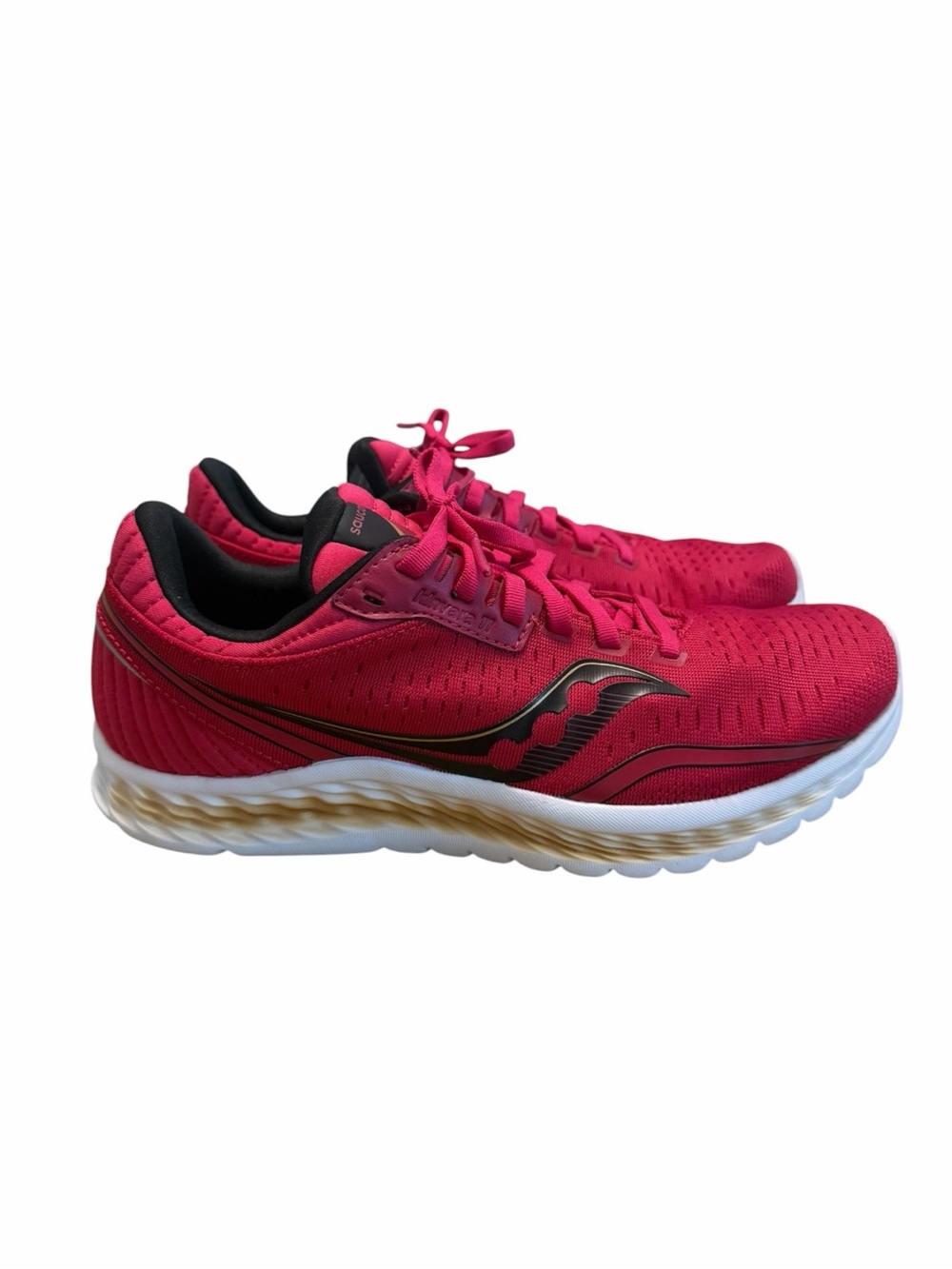 Saucony Kinvara 11 Womens 8.5 Berry Gold Pink Lightweight Running Sneakers - Picture 2 of 8